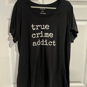 Torrid Black Graphic Tee - True Crime Addict